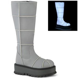 *BRAND NEW IN BOX* SIZE 9 DEMONIA SLACKER-230 REFLECTIVE VEGAN BOOTS